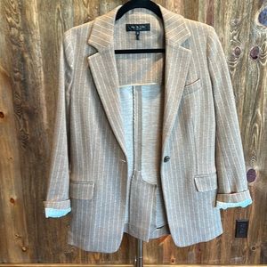 Rag n’ Bone camel and cream striped blazer size 0